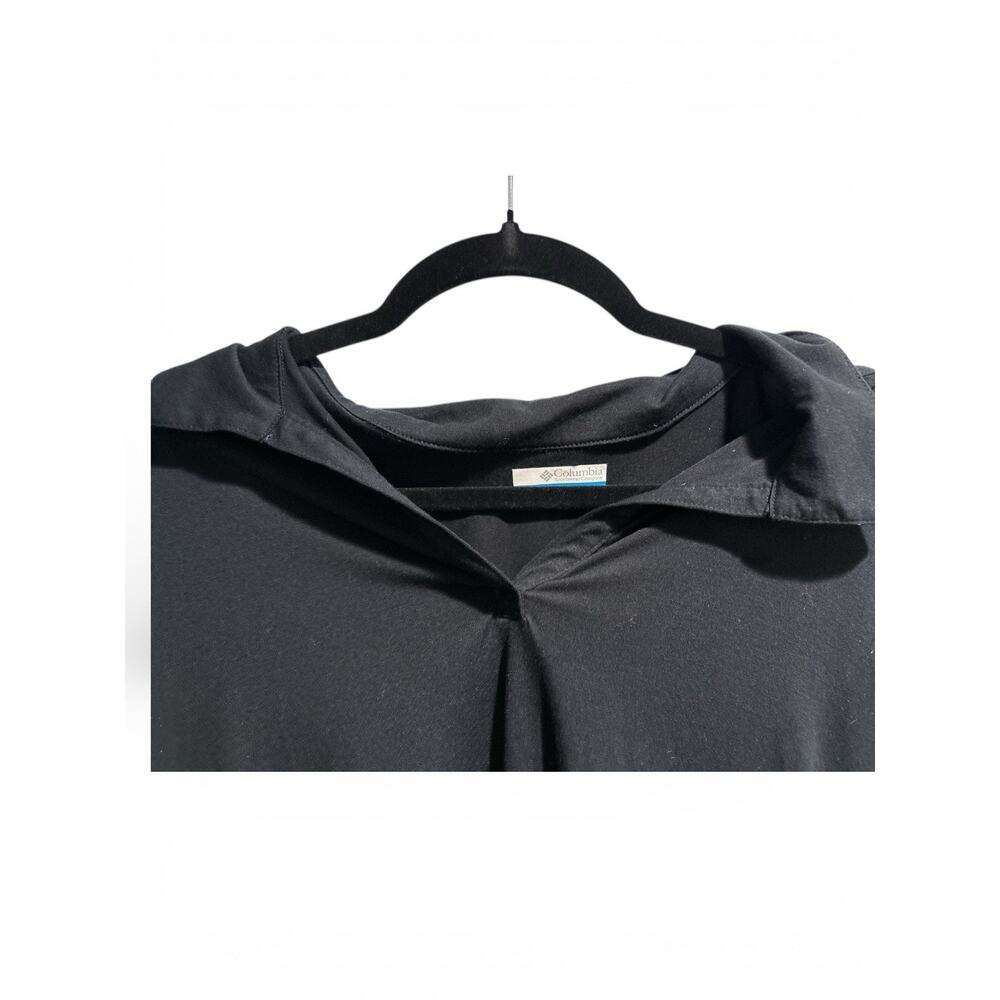 Columbia Omni Wick Black Performance Collared Polo Shirt Women’s Medium Stretch - Picture 6 of 6